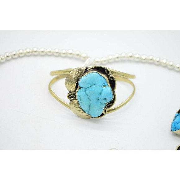 Sleeping Beauty Blue Turquoise Navajo Mexican Silv - Picture 2 of 11